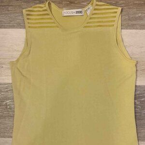 M Sleeveless Blouse, Lime Green